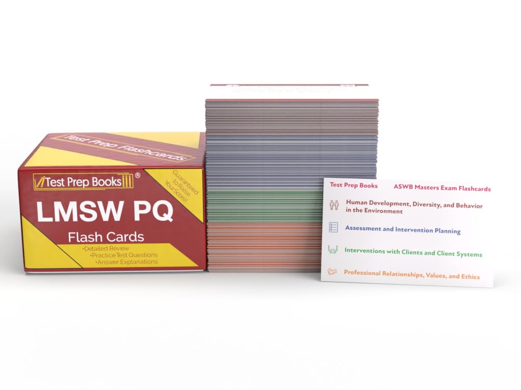 LMSW Practice Question Study Cards 2025-2026: ASWB Masters Exam Prep and Practice Test Questions [Full Color Cards]