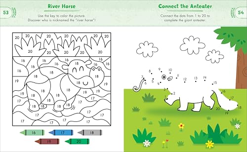 Kindergarten Activity Book: Zoo Animals: 75 Games to Practice Early Reading, Writing, and Math Skills (School Skills Activity Books)
