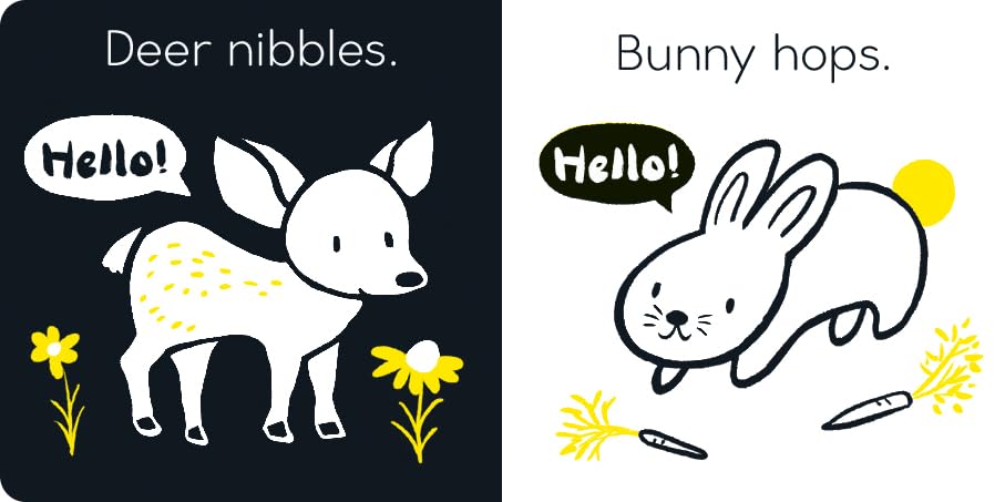 Hello Baby Animals!: A high-contrast book for babies (Happy Baby)
