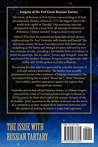 The Issue with Russian Tartary (History: Fiction or Science?)