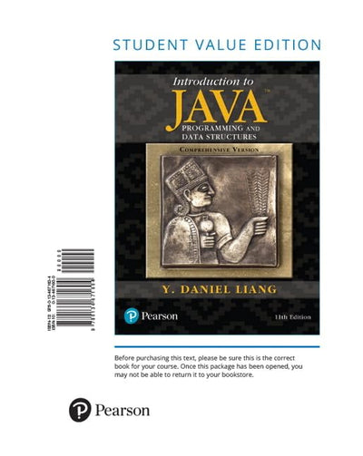 Introduction to Java Programming and Data Structures, Comprehensive Version, Student Value Edition