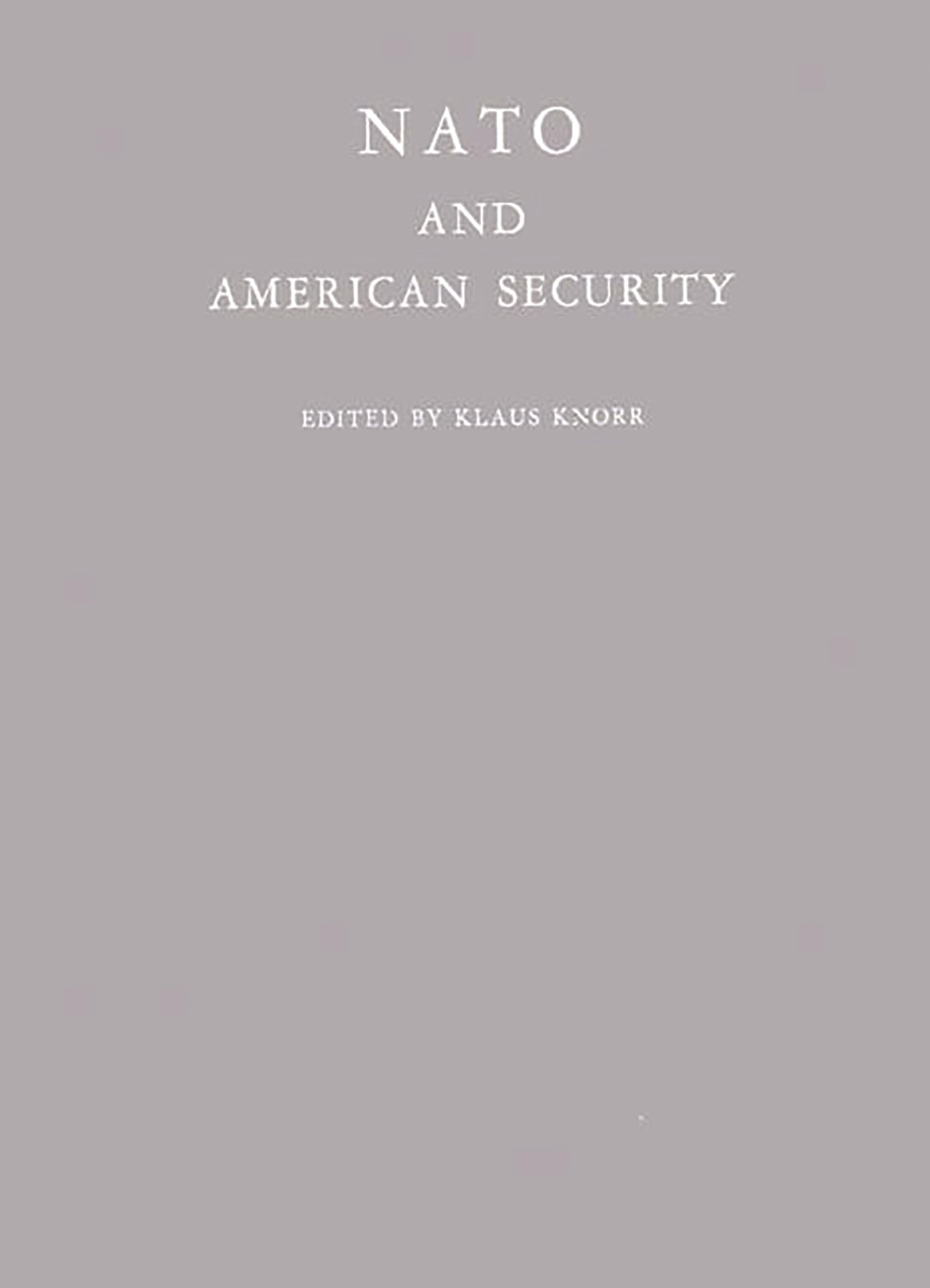 NATO and American Security
