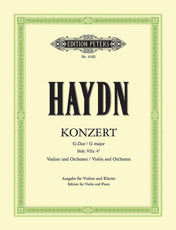 Violin Concerto in G Hob. VIIa:4 (Edition for Violin and Piano) (Edition Peters)