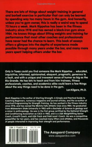 Strong Enough? Thoughts from Thirty Years of Barbell Training — back cover