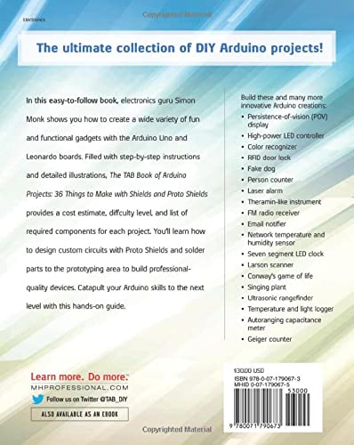 The TAB Book of Arduino Projects: 36 Things to Make with Shields and Proto Shields