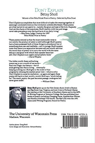 Don't Explain (Volume 1997) (Wisconsin Poetry Series)