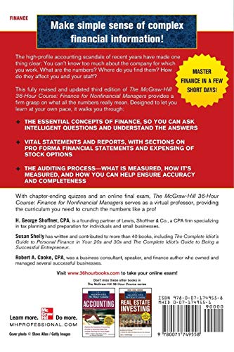 The McGraw-Hill 36-Hour Course: Finance for Non-Financial Managers 3/E: Finance For Non-Financial Managers 3/E (Mcgraw-Hill 36-Hour Courses)