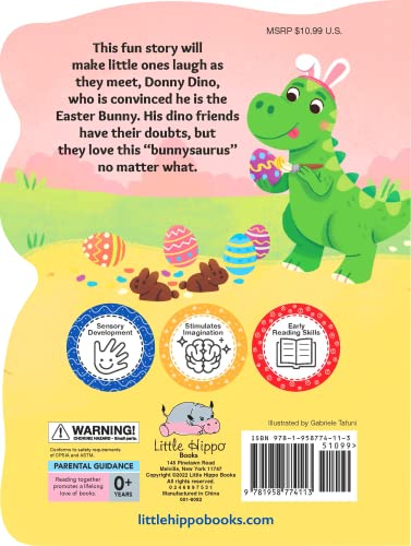 Bunnysaurus - Touch and Feel Board Easter Book - Sensory Board Book