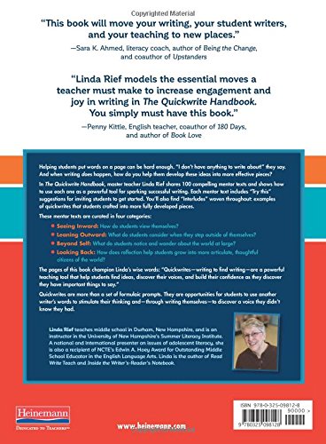 The Quickwrite Handbook: 100 Mentor Texts to Jumpstart Your Students? Thinking and Writing