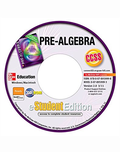 Pre-Algebra eStudentEdition CD-ROM (MERRILL PRE-ALGEBRA)