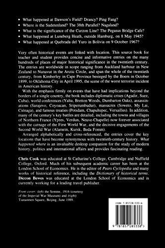 What Happened Where — back cover