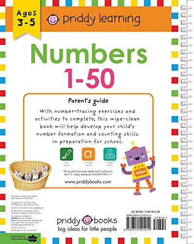 Wipe Clean Workbook: Numbers 1-50 (Ages 3-5)