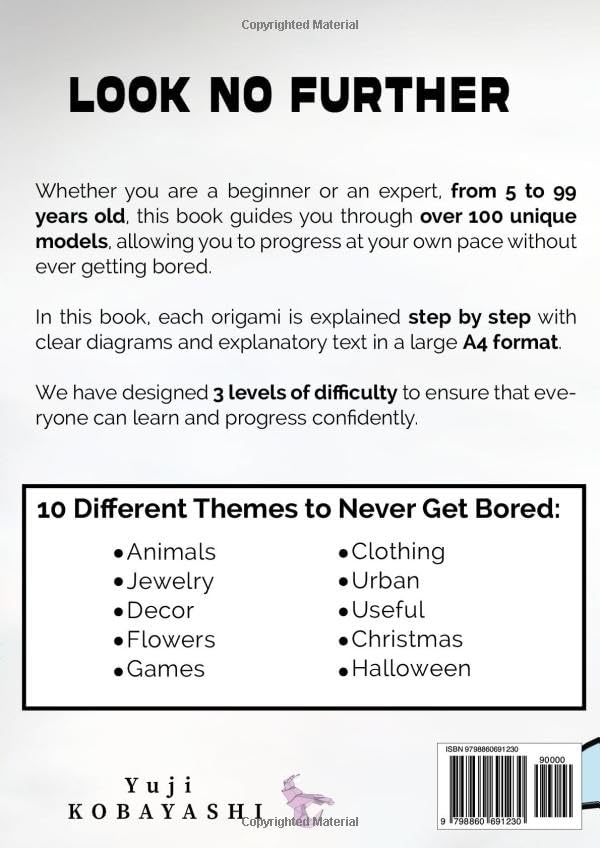 Origami for Kids and Adults: Over 100 Models of Animals, Paper Planes, Flowers, Jewelry, Christmas, Halloween, and More...: Japanese Paper Folding and ... Craft Activity: A Creative Hobby for All Ages