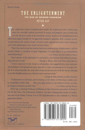 The Enlightenment: The Rise of Modern Paganism (Enlightenment an Interpretation) — back cover