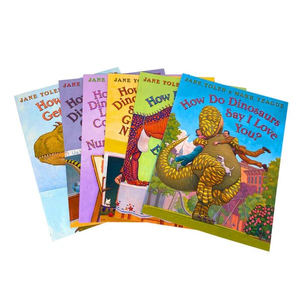 How Do Dinosaurs Collection. 6 Books (How do Dinosaurs say Good Night, Eat Their Food, Learn Colours and Numbers, Get Well Soon, Go To School, Say I Love You). RRP £36.94.