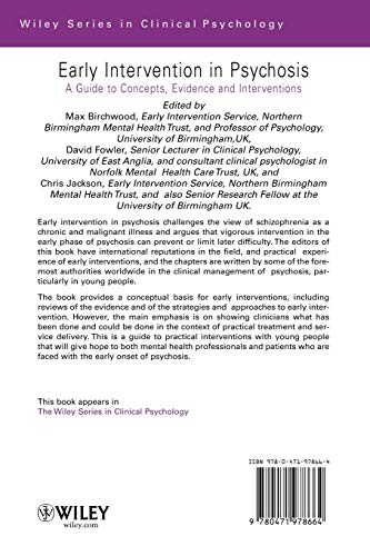 Early Intervention in Psychosis: A Guide to Concepts, Evidence and Interventions (Wiley Series in Clinical Psychology)