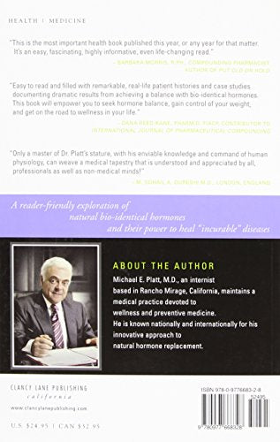 The Miracle of Bio-Identical Hormones: Author Dr. Platt (2nd Edition) (Spanish Edition) — back cover