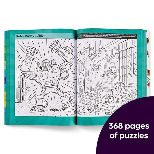 Mega Totally Awesome Hidden Pictures Puzzles: Big Puzzle Book with Over 300 Hidden Objects Scenes and Puzzle Games for Kids with Dinosaurs, Robots and Space for Ages 612