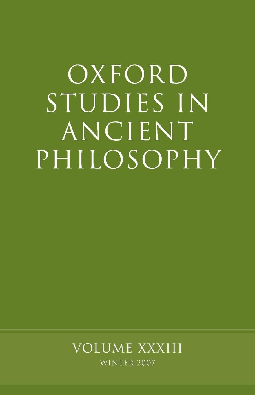 Oxford Studies in Ancient Philosophy