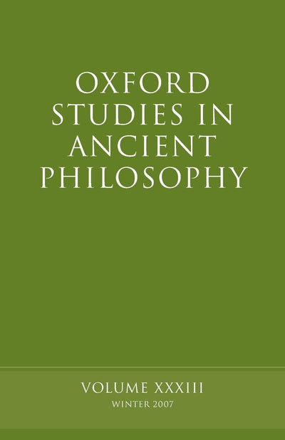 Oxford Studies in Ancient Philosophy