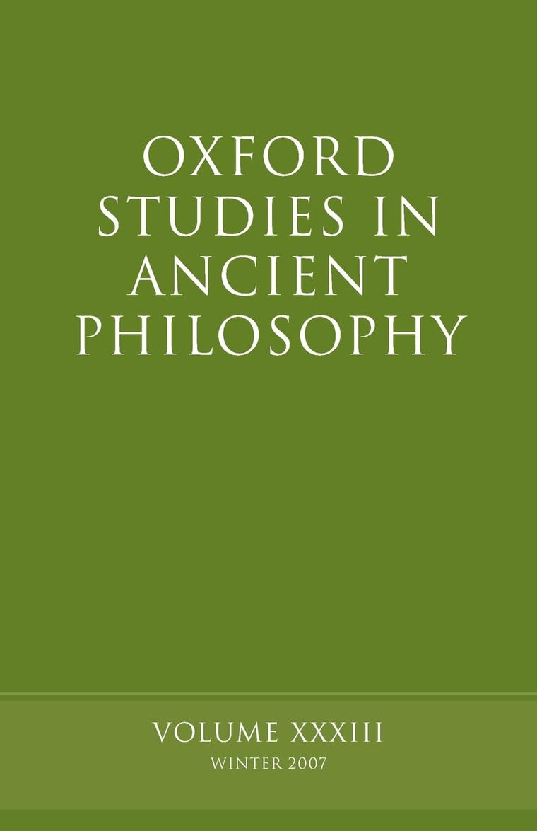 Oxford Studies in Ancient Philosophy