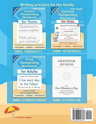 Cursive handwriting workbook for Adults: Learn to write in Cursive, Improve your writing skills & practice penmanship for adults