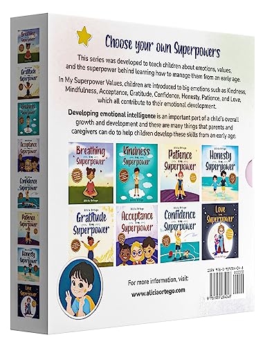My Superpower Values 8 Book Box Set (Books 1-8: Kindness, Mindfulness, Acceptance, Gratitude, Confidence, Honesty, Patience, and Love) (My Superpower Books)