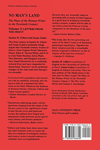 No Man's Land: The Place of the Woman Writer in the Twentieth Century, Volume 3: Letters from the Front