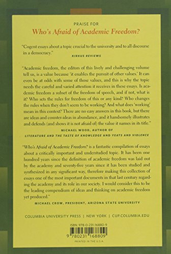 Who's Afraid of Academic Freedom?