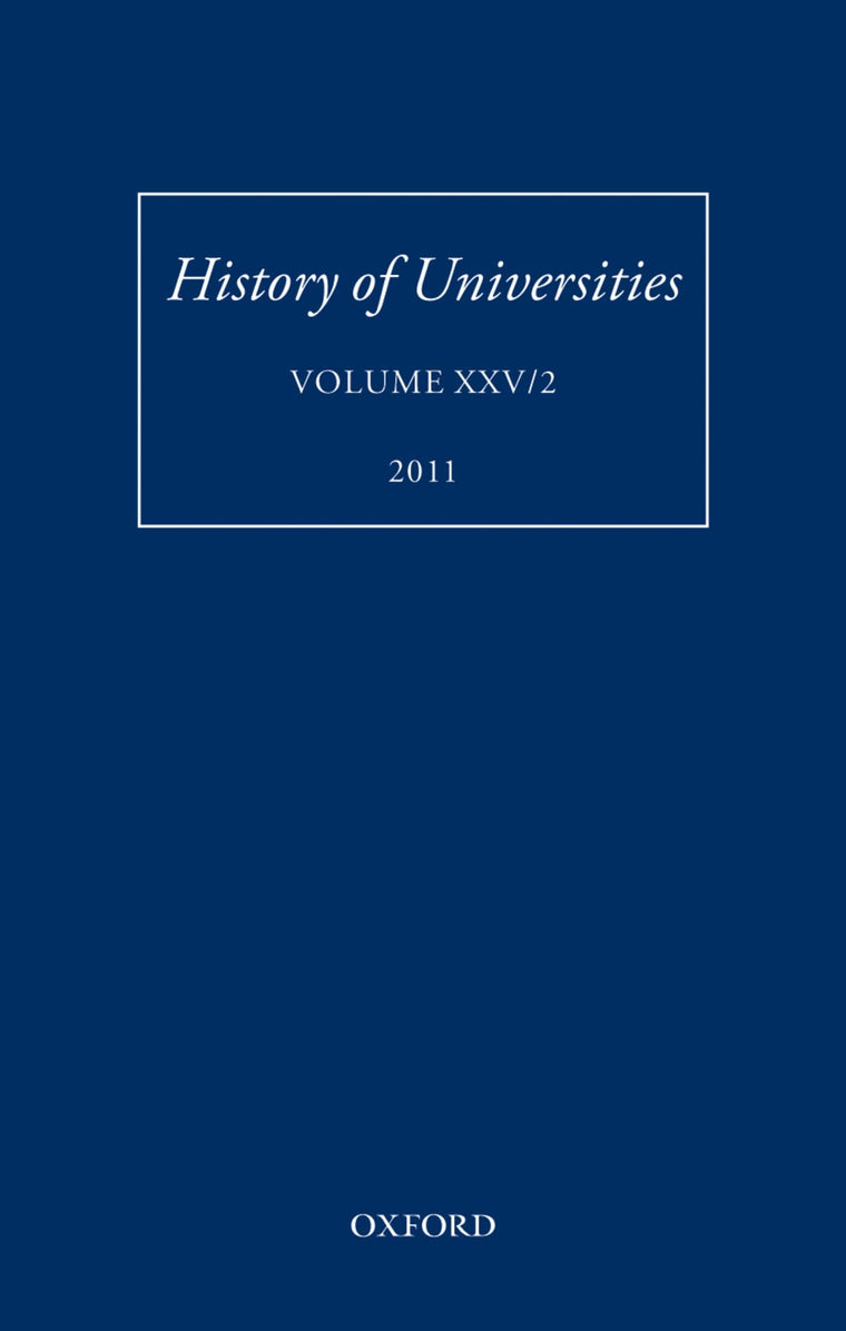 History of Universities: Volume XXV/2 (History of Universities Series)