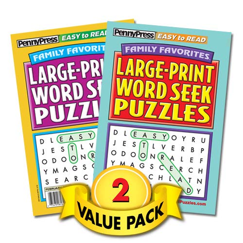 Family Favorites Large-Print Word Seek / Word Search Puzzles - 2 Pack [Paperback] Penny Press/Dell Magazines