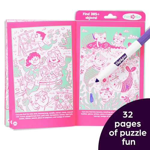 Mermaid Neon Hidden Pictures Puzzles (Highlights Fun to Go)