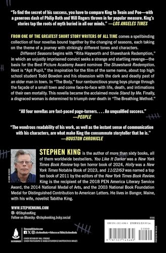 Different Seasons: Four Novellas — back cover
