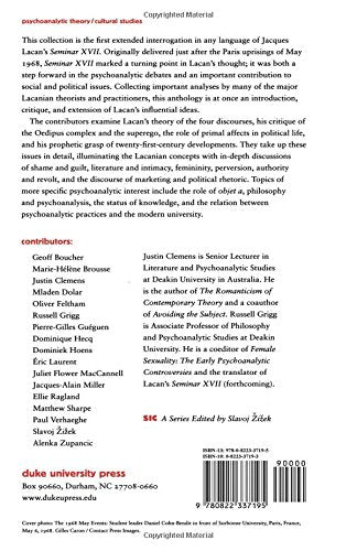 Jacques Lacan and the Other Side of Psychoanalysis: Reflections on Seminar XVII
