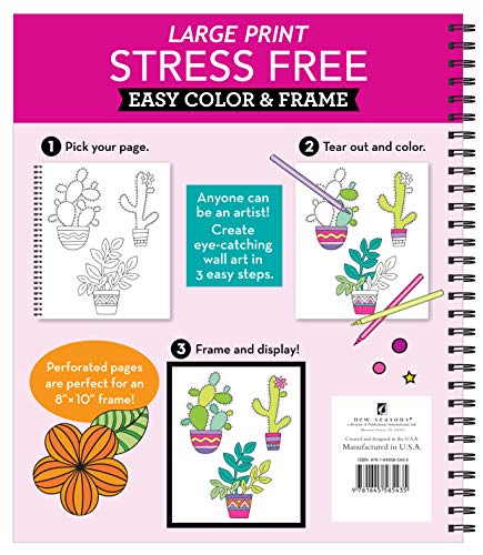 Large Print Easy Color & Frame - Stress Free (Adult Coloring