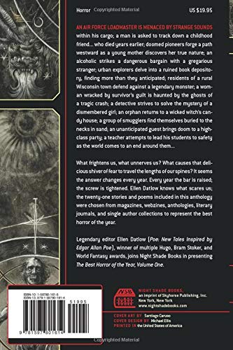 Best Horror of the Year, Vol. 1 — back cover