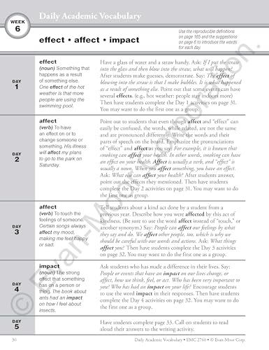 Daily Academic Vocabulary, Grade 4 Teacher Edition