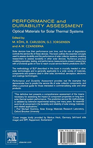 Performance and Durability Assessment:: Optical Materials for Solar Thermal Systems