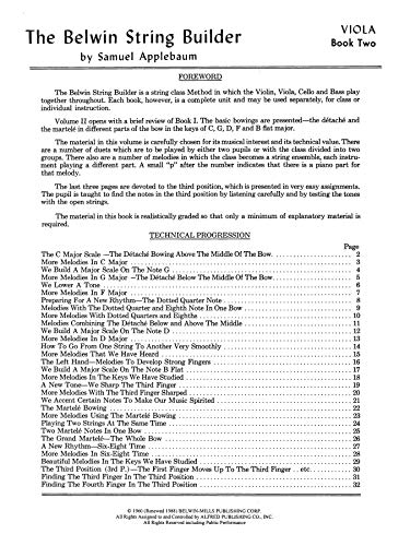 String Builder, Bk 2: A String Class Method (for Class or Individual Instruction) - Viola (Belwin Course for Strings, Bk 2)