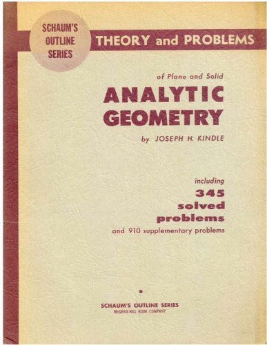 Analytic Geometry by Kindle, J. H.