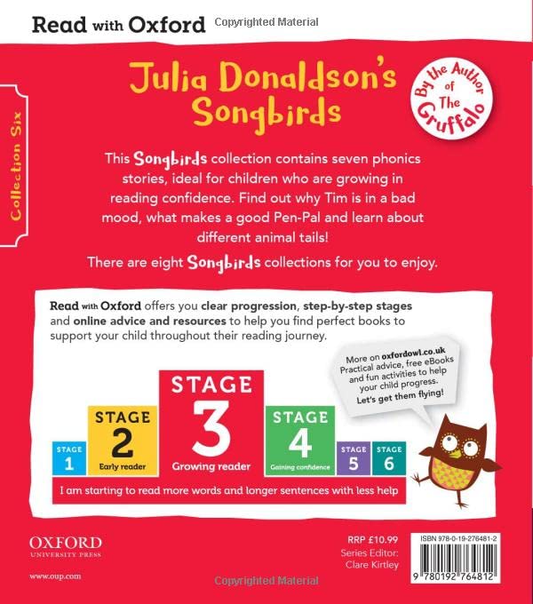 Read with Oxford: Stage 3: Julia Donaldson's Songbirds: Tim's Bad Mood and Other Stories