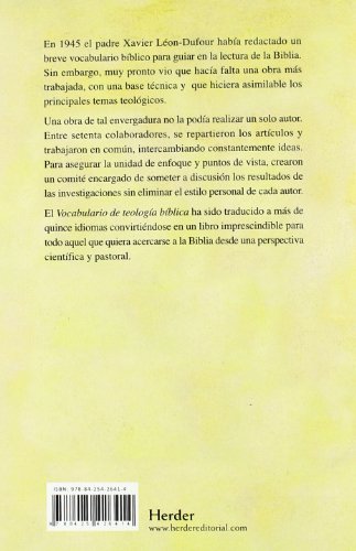 Vocabulario de teolog?a b?blica (Spanish Edition)