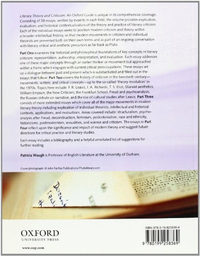 Literary Theory And Criticism: An Oxford Guide