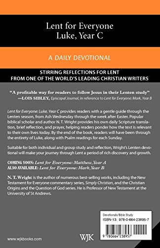 Lent for Everyone: Luke, Year C- A Daily Devotional