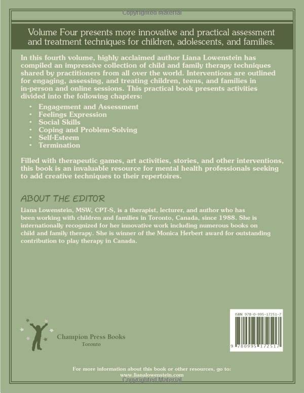 Assessment and Treatment Activities for Children, Adolescents, and Families Volume Four: Practitioners Share Their Most Effective Techniques