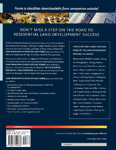Land Developer's Checklists and Forms
