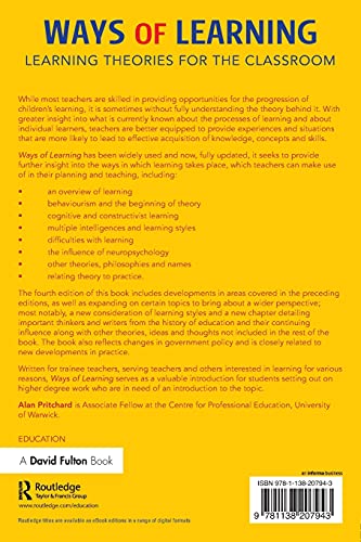 Ways of Learning — back cover