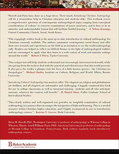 Introducing Cultural Anthropology: A Christian Perspective — back cover