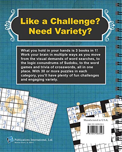Brain Games - 3-In-1: Word Search, Sudoku, Crosswords