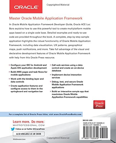Oracle Mobile Application Framework Developer Guide: Build Multiplatform Enterprise Mobile Apps